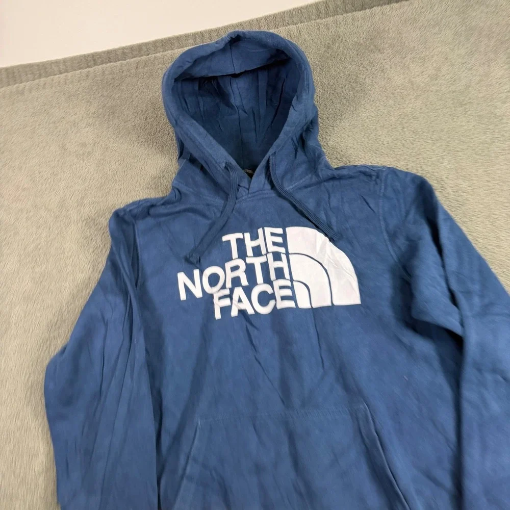 The North Face Mens Blue Half Dome Logo Pullover Hoodie Sweatshirt Size M